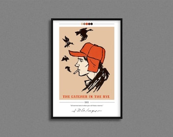 Der Fänger Im Roggen Buchcover Poster | J. D. Salinger | Der Hingucker im Roggen Poster | Der Fänger Im Roggen Cover Druck | Buch-Poster