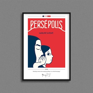 Póster de Persépolis (Marjane Satrapi) / Póster de Persépolis / Impresión de portada de Persépolis (Marjane Satrapi) / Pósteres de libros / Regalo para amantes de los libros