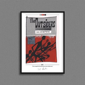 The Outsiders Book Cover Poster | S.E. Hinton | The Outsiders Poster | The Outsiders Cover Print | Book Posters | Book Lover Gift