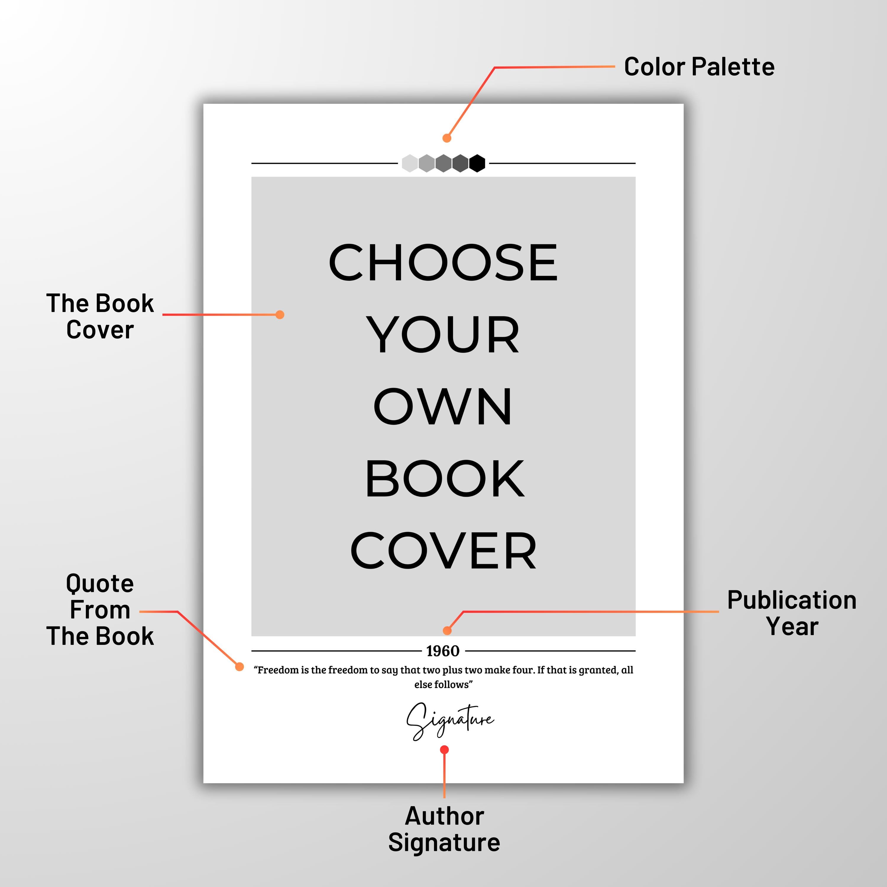 Request Your Own Book Cover Poster | Book Posters, Book Prints, Book Art, Canvas Wall Art, Book Lover Gift, Literary Gifts, Bookish Gifts