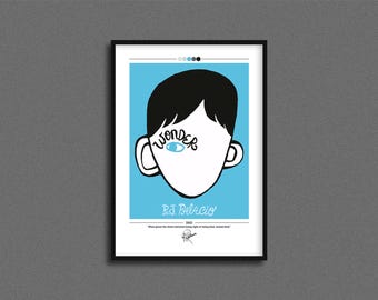 Poster della copertina del libro Wonder / R. J. Palacio / Poster Wonder / Stampa della copertina del libro Wonder / Poster del libro / Arte murale su tela, regalo per gli amanti dei libri / regalo per lei