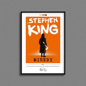 Misery Book Cover Poster | Stephen King | Stephen King Misery Poster | Stephen King Misery Cover Print | Book Posters | Book Lover Gift
