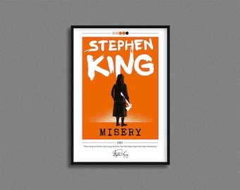 Misery Book Cover Poster | Stephen King | Stephen King Misery Poster | Stephen King Misery Cover Print | Book Posters | Book Lover Gift