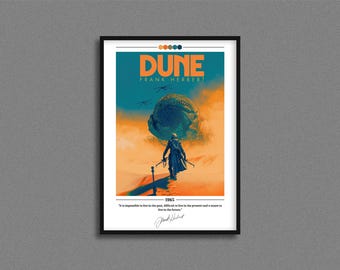 Dune Book Cover Poster | Frank Herbert | Dune Poster | Dune Cover Print | Book Posters | Canvas Wall Art, Book Lover Gift | Gift for Her