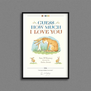 Zgadnij, jak bardzo Cię kocham, plakat na okładkę książki | Sam McBratney | Zgadnij, jak bardzo Cię kocham, plakat | Zgadnij, jak bardzo Cię kocham, wydruk na okładce