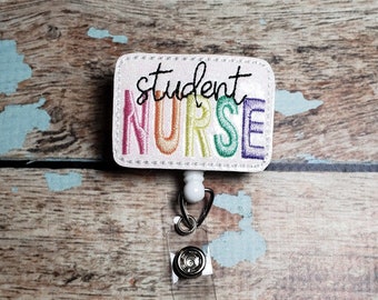 Student Nurse Badge Reel, Retractable ID Badge Holder, Badge Topper, Nurse Badge Reel, Nurse ID Badge Holder, Nurse Gift, Medical Student