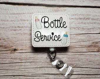 Bottle Service Badge Reel, Retractable ID Badge Holder, Nurse Badge Pull, Hospital ID Reel, L&D Badge Reel, Baby Badge Reel, ID Badge Topper