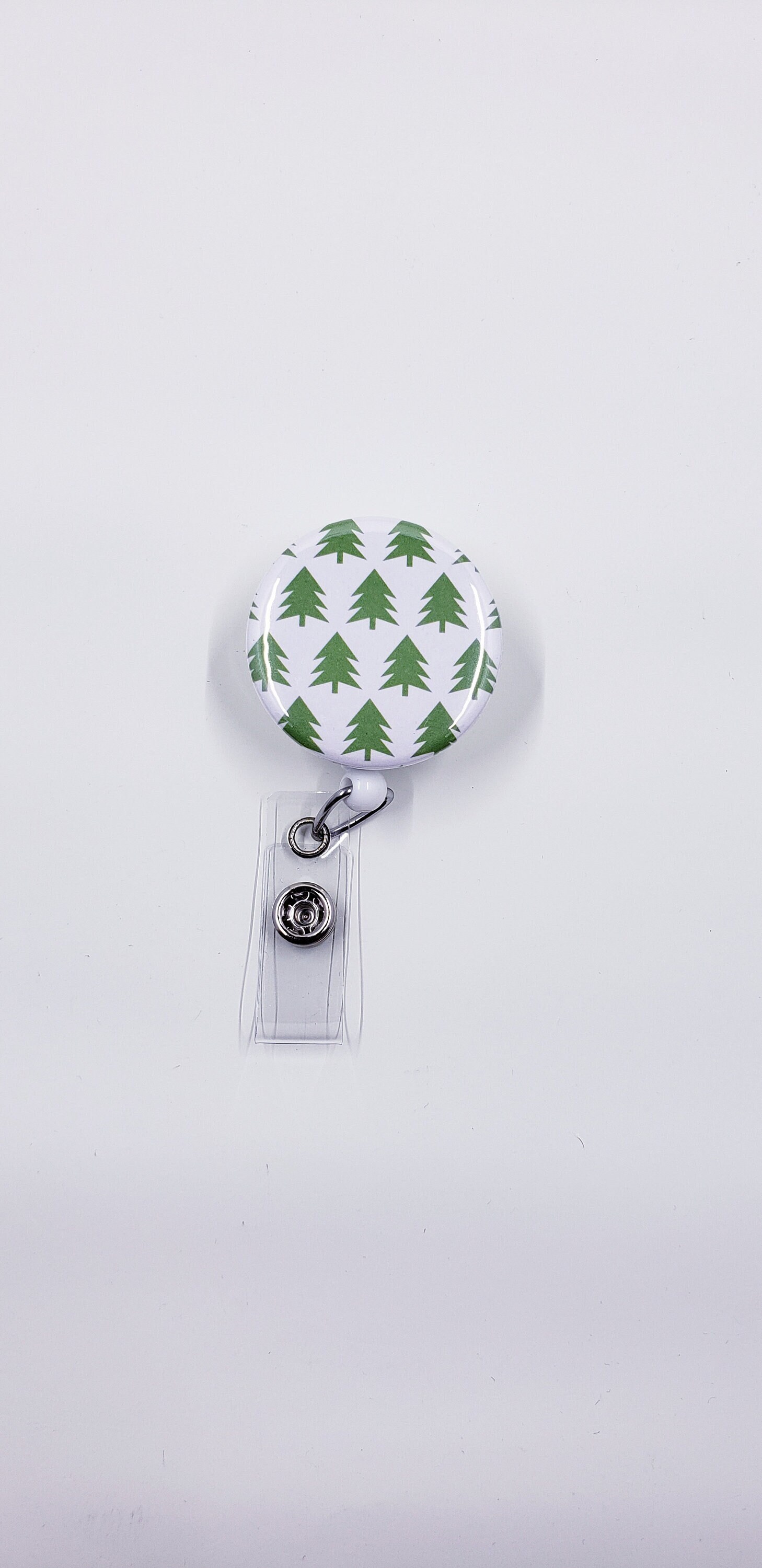 Personalized Monogram Badge Reel, 2 Interchangeable Toppers, 1.5 Buttons, Gift for Teacher