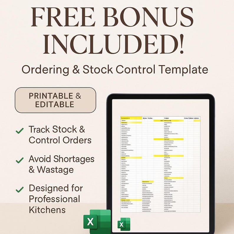 Restaurant Kitchen Checklist Template | Food Business MEP Planner ...