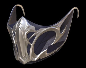 Sub-Zero Mask 3D Model, Mortal Kombat 1 Cosplay STL File, MK1 Sub Zero Costume 3D Printable