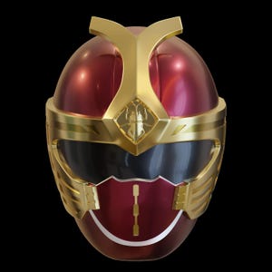 Crimson Thunder Ranger Helmet 3D Model, Power Rangers Ninja Storm Cosplay STL File, Ninja Storm Costume 3D Printable