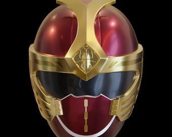 Crimson Thunder Ranger Helmet 3D Model, Power Rangers Ninja Storm Cosplay Plik STL, Ninja Storm Kostium 3D Drukowalny