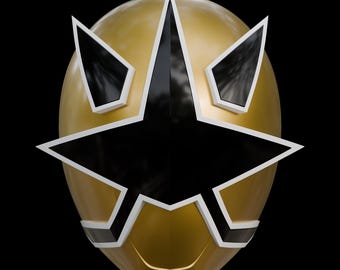Złoty hełm samuraja Rangera 3D, plik STL do cosplayu samuraja Power Rangers