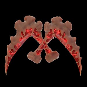 Gyutaro Blood Sickles 3D Model, Demon Slayer Cosplay STL File, Gyutaro Kizuki Costume 3D Printable
