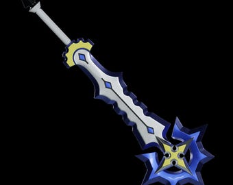 Saix Claymore Kingdom Hearts Model 3D, Organizacja XIII Cosplay Plik STL, KH3 Saix Kostium 3D do druku