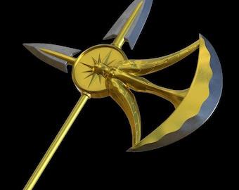 Divine Axe Rhitta 3D Model, Escanor Sacred Treasure STL File, Seven Deadly Sins Escanor Costume 3D Printable