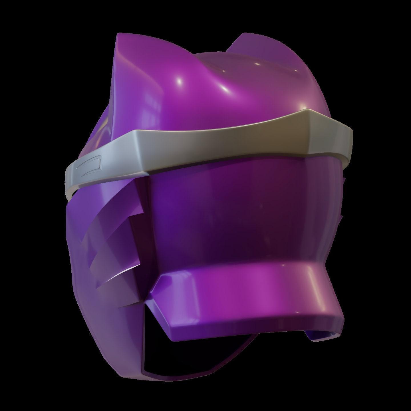 Purple Power Ranger Shield Purple Wolf Ranger Helmet 3D Model, Power Rangers Jungle Fury Cosplay ...