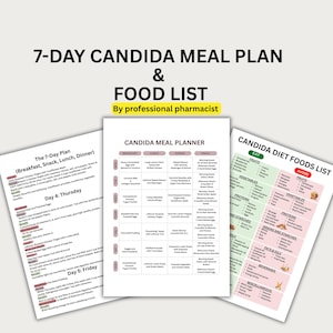 Piano alimentare di 7 giorni per la dieta contro la candida: ricette anti-candida e lista della spesa (PDF stampabile)