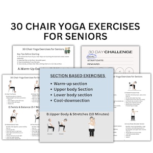 Chair Yoga Exercises for Seniors: Illustrated Guide (PDF Download)