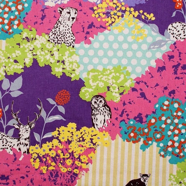 2014 Echino Fabric    - Hide  -  Purple  by  Estuko Furuya -  100cm or 1.1yards by 110cm or 42" wideth