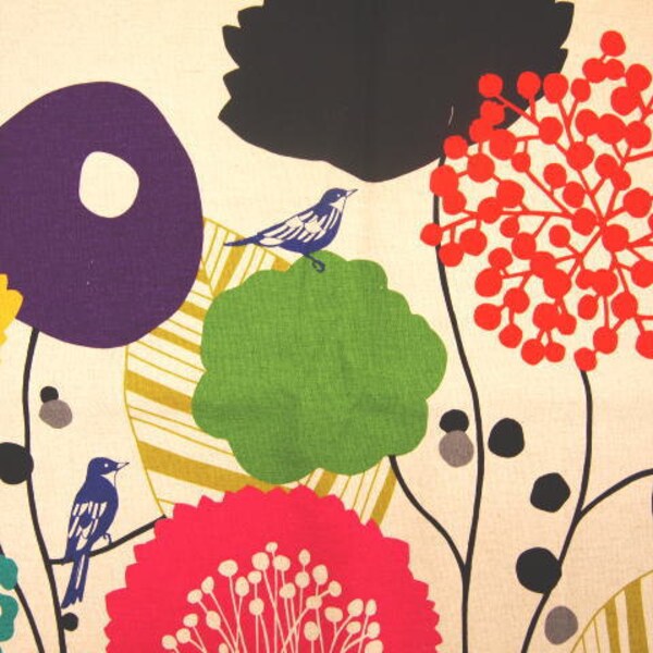 Echino Fabric by Estuko Furuya - Wildflower Border Print  50cm