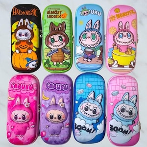 Cute Labubu Cartoon Pencil Case | Large Capacity Kawaii Stationery Organizer | Kids Zipper Pouch | Birthday Gift Idea