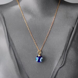 Evil Eye Choker Halskette - Türkisch Glücksbringer Schmuck, Kupferkette Schlüsselbein Halskette, Geschenk für Sie, Schutzamulett