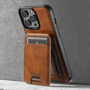 Étui portefeuille magnétique 2 en 1 amovible en cuir avec MagSafe pour iPhone 12-16 Pro Max - Antichoc, porte-cartes et conception de verrouillage sécurisé