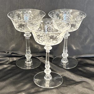 ヘイシー社　Heisey Orchid オーキッド　ボウルとグラス　エレガント Heisey Orchid - Etsy