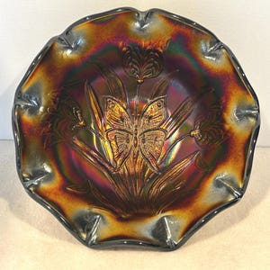 Fenton Butterfly Carnival Glass - Etsy