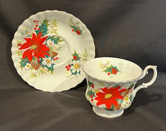 Vintage Royal Albert Yuletide Teacup and Saucer