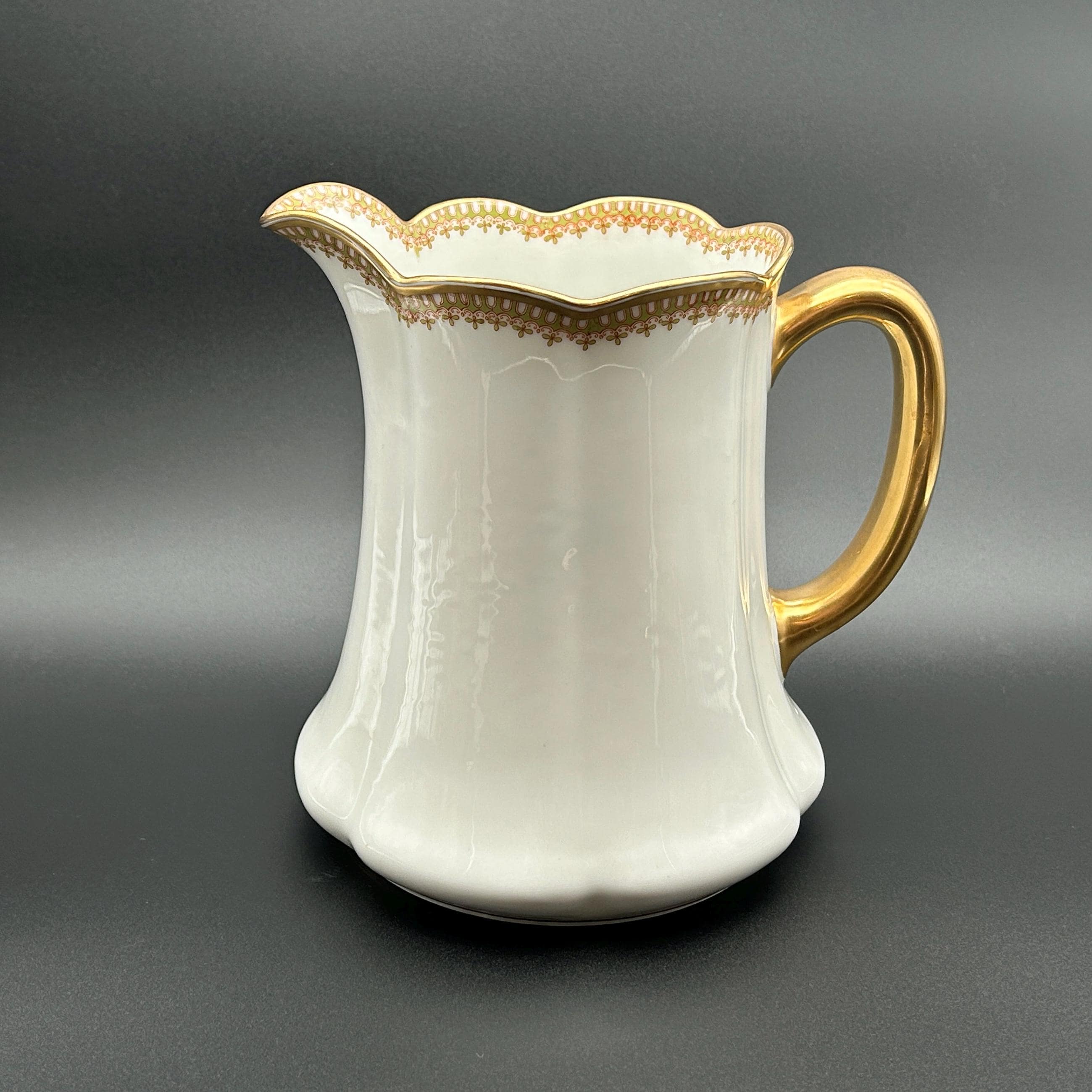 Antique Haviland Limoges Pitcher, Schleiger 279 Pattern 7 3/4