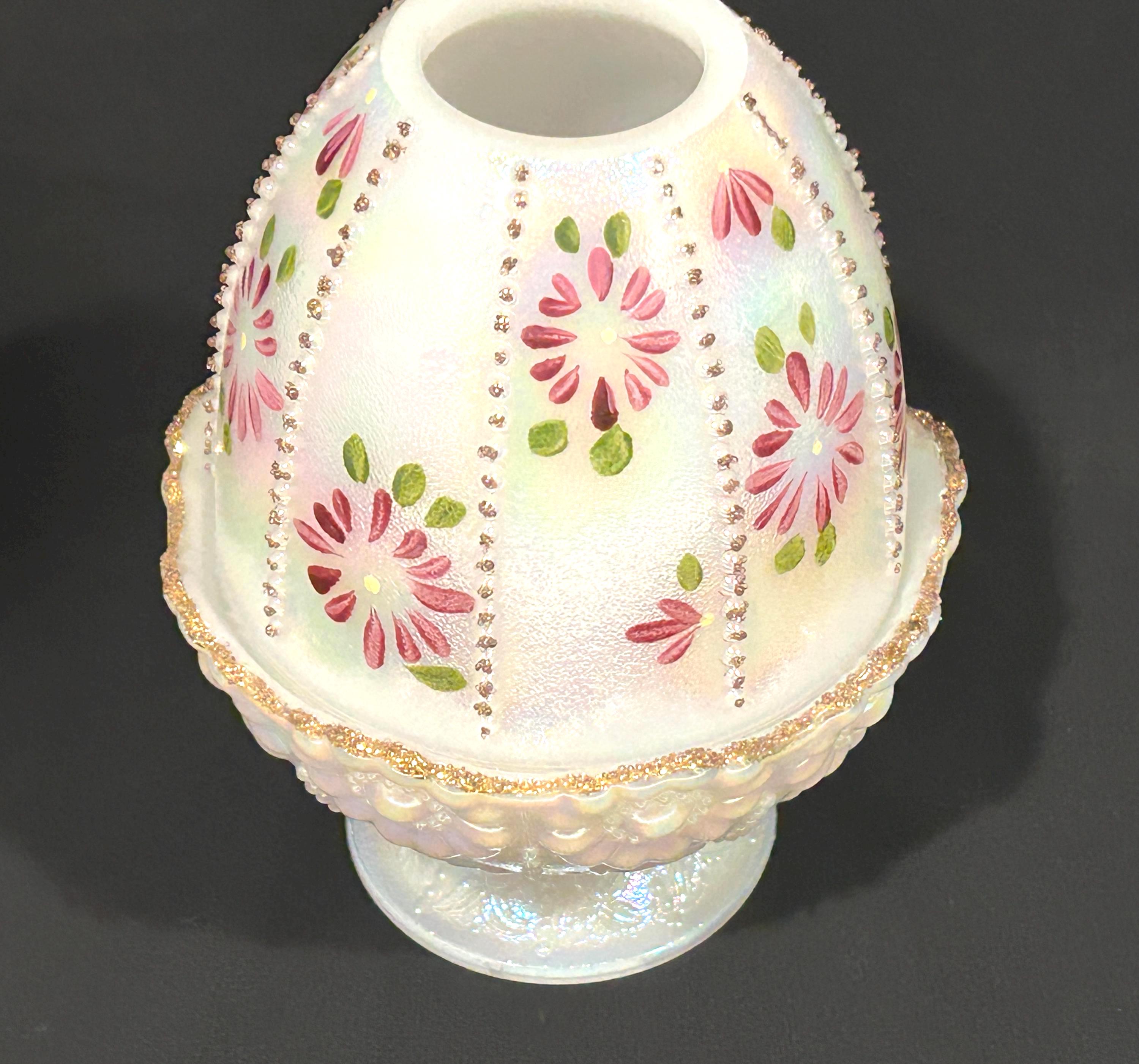 写真まとめ③ Rare Vintage Fenton Art Glass Two-piece Candleholder Opal