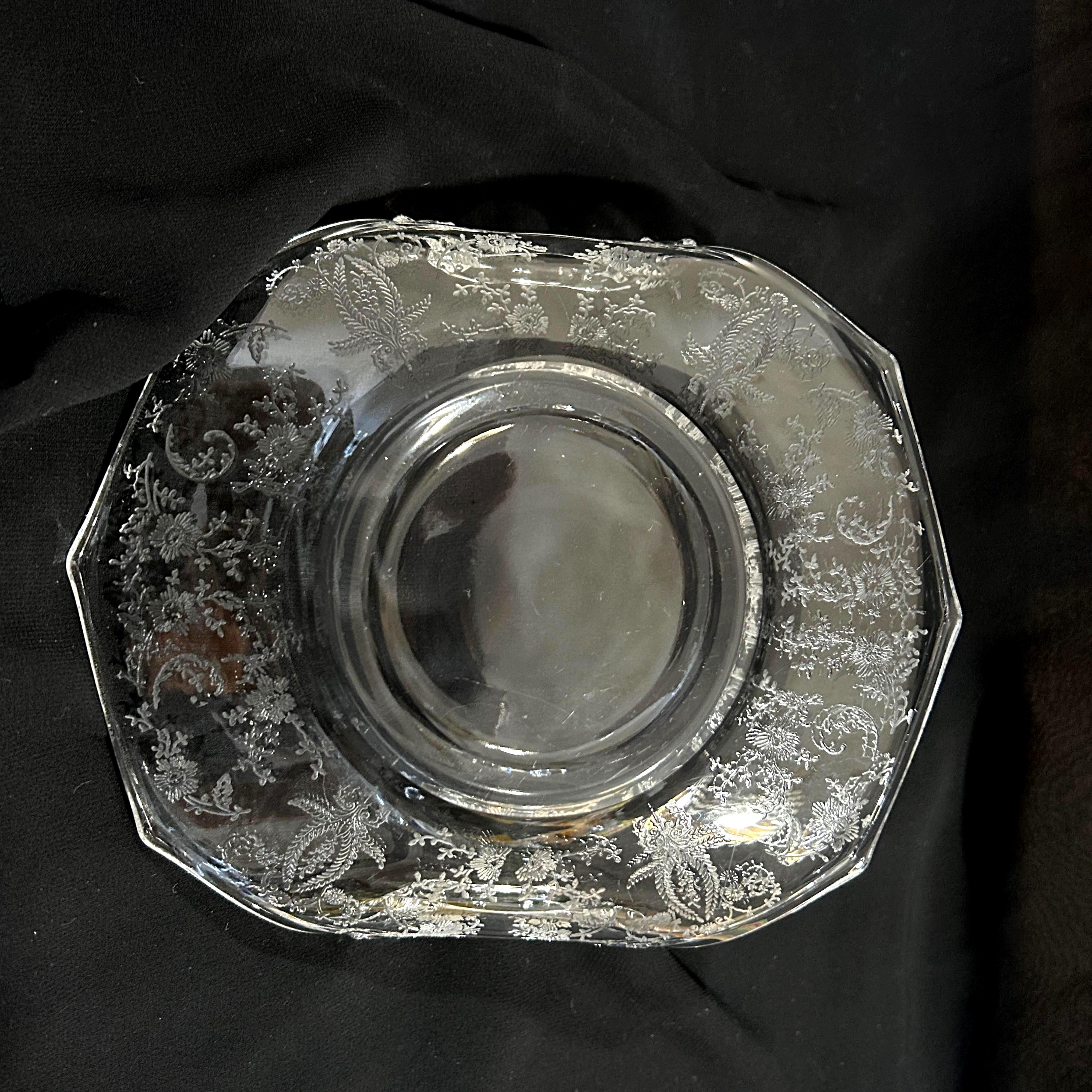 Vintage Viking Glass Etched Crystal Set – Prelude Pattern Serving