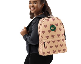 Perfect Valentine's Day Back Pack Gift Stylish Gen Z Bold Six Seven Athletic Print Backpack