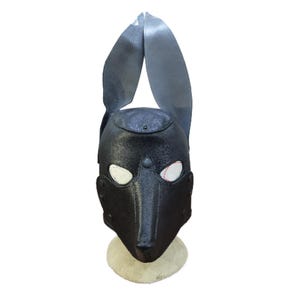 Leather Puppy Play Mask – Dog Hood Costume for Cosplay, Roleplay & Pet Play – Adjustable Handmade Headgear