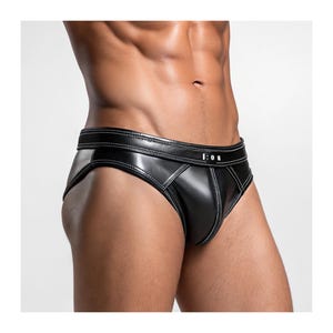 Fetish Fashion Mens thong, Leather Thong, Black Leather thong, Stylish Leather Thong, Sexy leather thong, Playful thong for men, Sexy thong