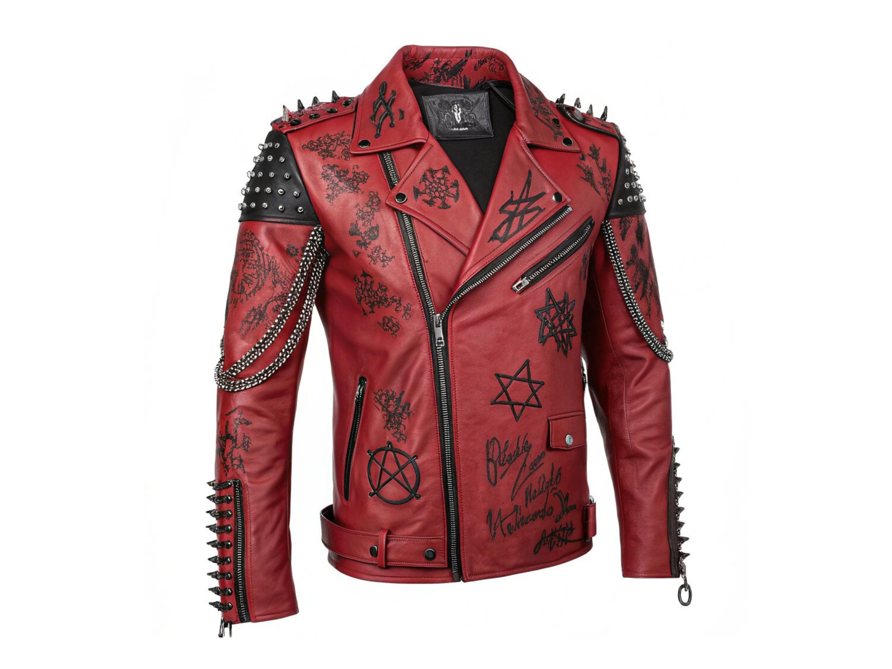 ジャケット・アウター grunge sheep leather short jacket punk ジャケット・アウター grunge sheep leather short jacket punk