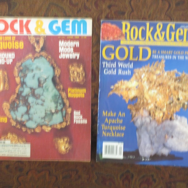 Vintage Rock & Gem Mag/Qty2/Jan01/Jun 88/Crafting/Gem and Mineral collecting sites set #10 New Lower Price !!