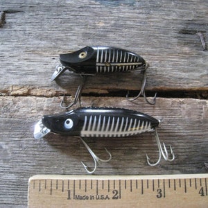 Vintage Fishing Lure /   2 Heddon  River Runts    #12