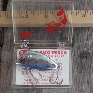 Vintage Fishing Lures / Pico Perch and Original Pico Box/ Nice
