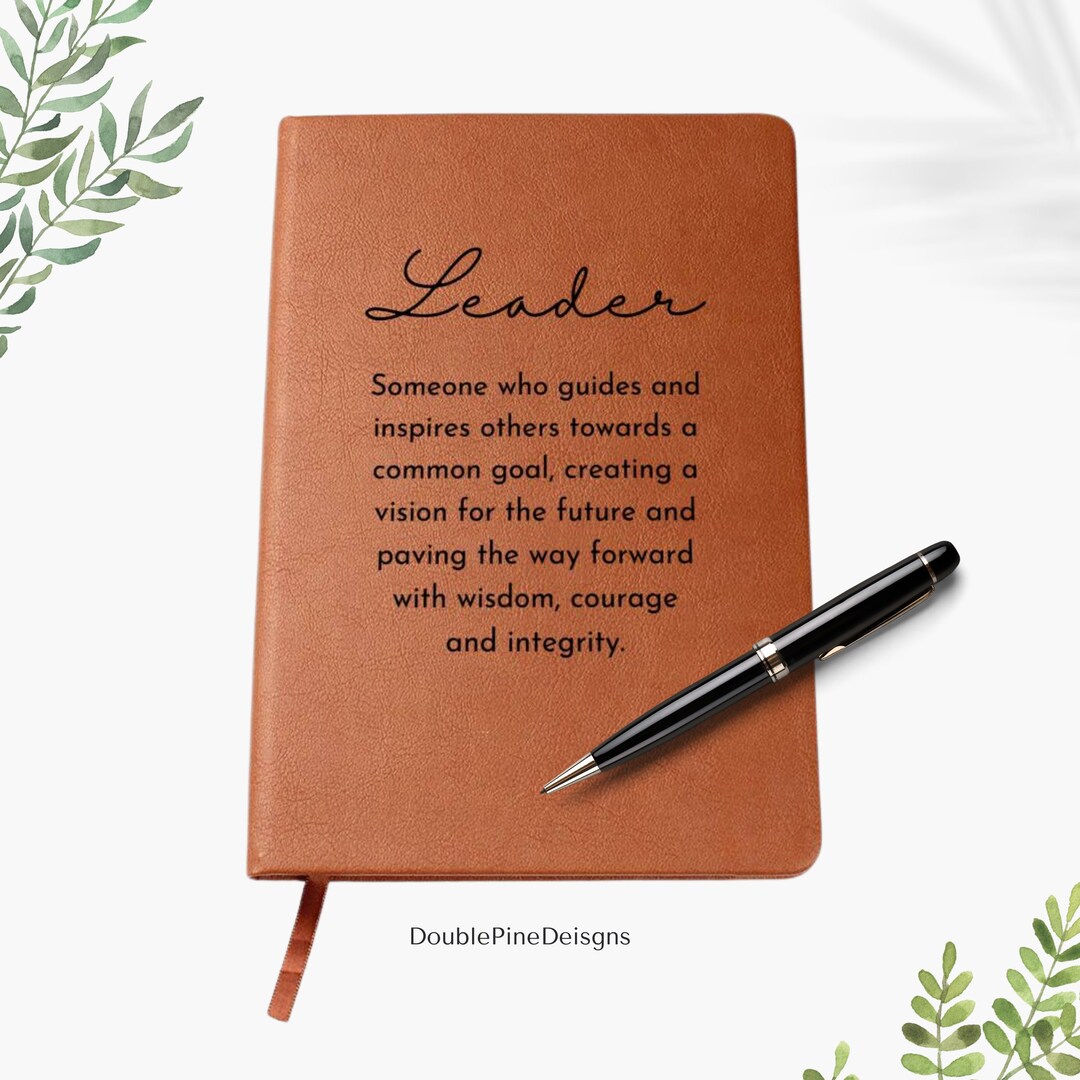 Leader Definition Journal Impactful Vegan Leather Notebook