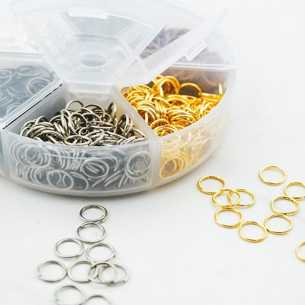 1300pcs 7mm Jump Rings Craft Kit - Wholesale Open Circle Jump Rings - Jewelry Making Kit - MoonLightSupplies
