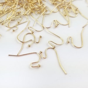 Gold Plated Earring Hooks: S-Shape Jewelry Findings - 200pcs