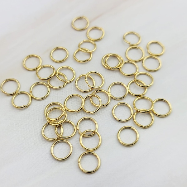 20pcs Stainless Steel Jump Rings - 5mm Gold Jump Rings - Jewelry Findings - 22 Gauge - Open Jump Rings - Gold Split Rings