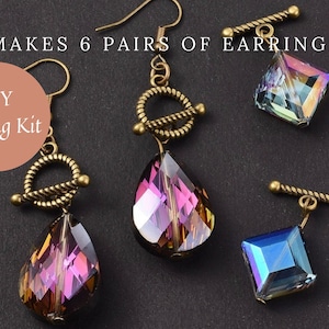 DIY Interchangable Earring Kit - Jewelry Making Kit - DIY Craft Kits - Beaded Earrings - DIY Jewelry Kit