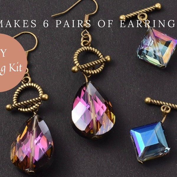 DIY Interchangable Earring Kit - Jewelry Making Kit - DIY Craft Kits - Beaded Earrings - DIY Jewelry Kit