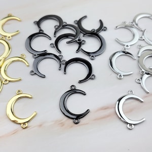 1pcs Moon Connector - Connecting Links - Double Loop - Double Horn