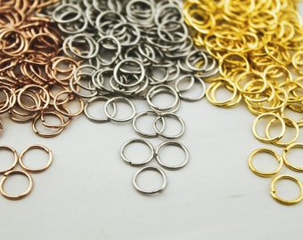 7mm Jump Rings: Silver, Gold, Rose Gold - 200pcs