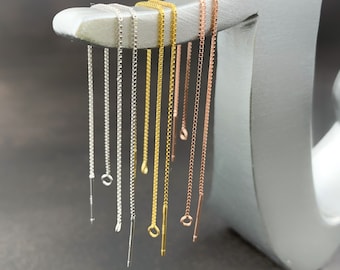 Sterling Silver Ear Threader Findings: Dangle Earring Supplies